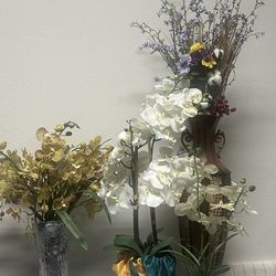 Faux Floral Arrangements & Vases