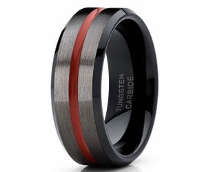Tungsten Wedding Band, Wedding Ring, Gunmetal
