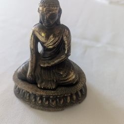 Sitting Statue Incense Burner Brass
