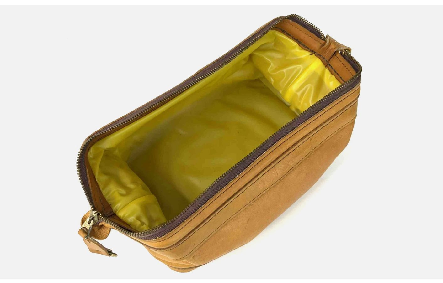 Bosca Utili-Kit Tan Leather Toiletry Travel Kit