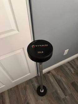 30LB Straight Fixed Urethane Barbells