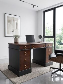 Vintage Executive Desk – Stunning Two-Tone Modern Classic