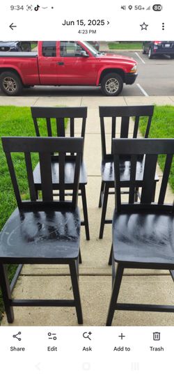 Hi. I have 3 brown pub chairs or bar stools. 23 inches high from floor to seat.