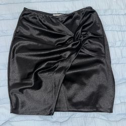 New Black Satin Skirt 