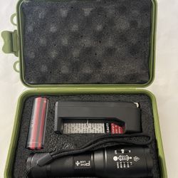 Peak Plus Tactical LED Flashlight Rechargeable with Battery