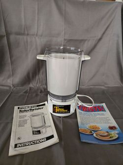 Presto Tater Twister 0293001 Electric Curly Cutter Spiral Slicer Tested Works