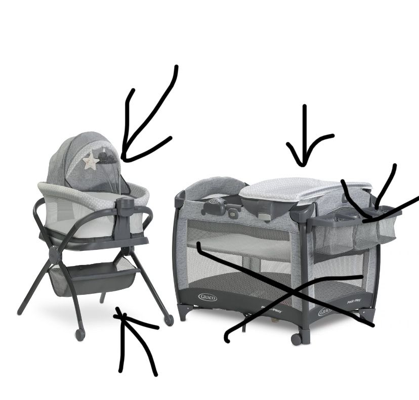 Graco Day 2 Dream Portable Bassinet and Changing Stand (compatible with Pack N’ Play)