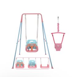 Taleco Gear 2 in 1 Toddler Swing ＆ Jumper, Swing Set for Indoor/Outdoor, Baby Jumpers and Bouncers, Easy to Assemble & Store, Suitable ( D5) 