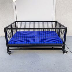 Brand New $100 Dog Whelping Cage 41” Kennel w/ Plastic Tray and Floor Grid 41x29x15 inches 
