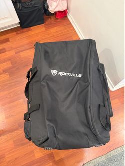 Rockville SB12 v2 Rolling Travel Bag w/Wheels For Most 12" DJ PA Speakers+Stands