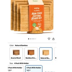 Smirly Bamboo Wooden Cutting Boards for Kitchen