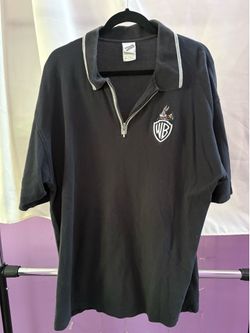 Vintage Warner Bros 1/4 Zip Polo Shirt