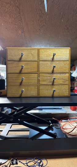 Solid Wood 8-Drawer Desktop Organizer / Apothecary Storage Cabinet