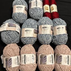 Yarn Bernat Blanket Speckle Crochet Bundle