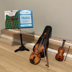 American girl, doll violin, and music dance