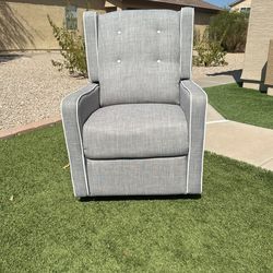 Grey White Recliner Swing