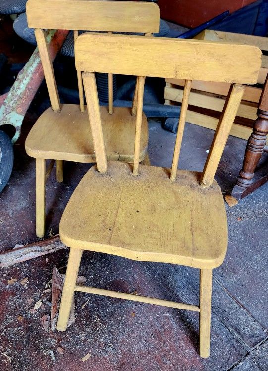 Two Matching Doll Chairs