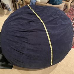 Giant Large Navy Blue Bean Bag Fuf Chair