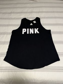 PINK Victoria's Secret Black Sleeveless Tank Top