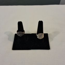 VINTAGE Pair of Sterling Silver Spoon Rings. **PRICE IS FOR BOTH!**