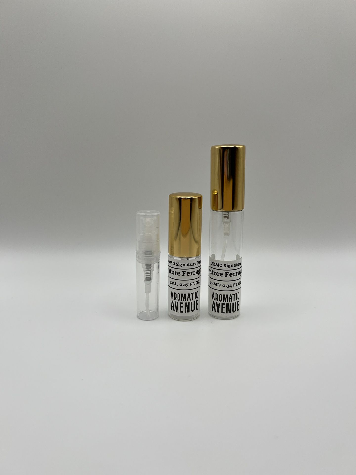 Ferragamo UOMO Signature EDP Fragrance Glass Decant Sample Spray Travel Size Vial 10ML