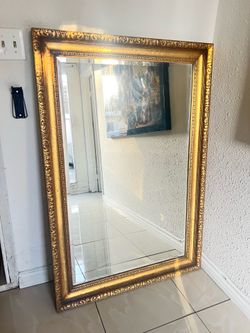 Large Ornate Gold Framed Mirror