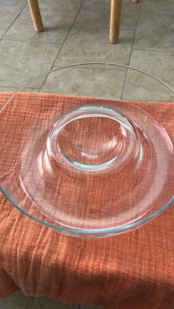 Princess House Heritage Etched Crystal Chip and Dip Bowl