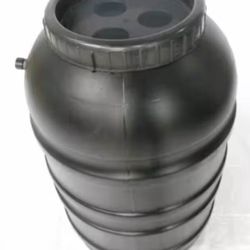 Black 55 Gallon Rain Barrel