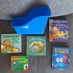 Baby Books with Bin