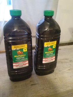 2 Sealed Bottles Of TIKI BiteFighter Citronella and Cedar Torch Fuel