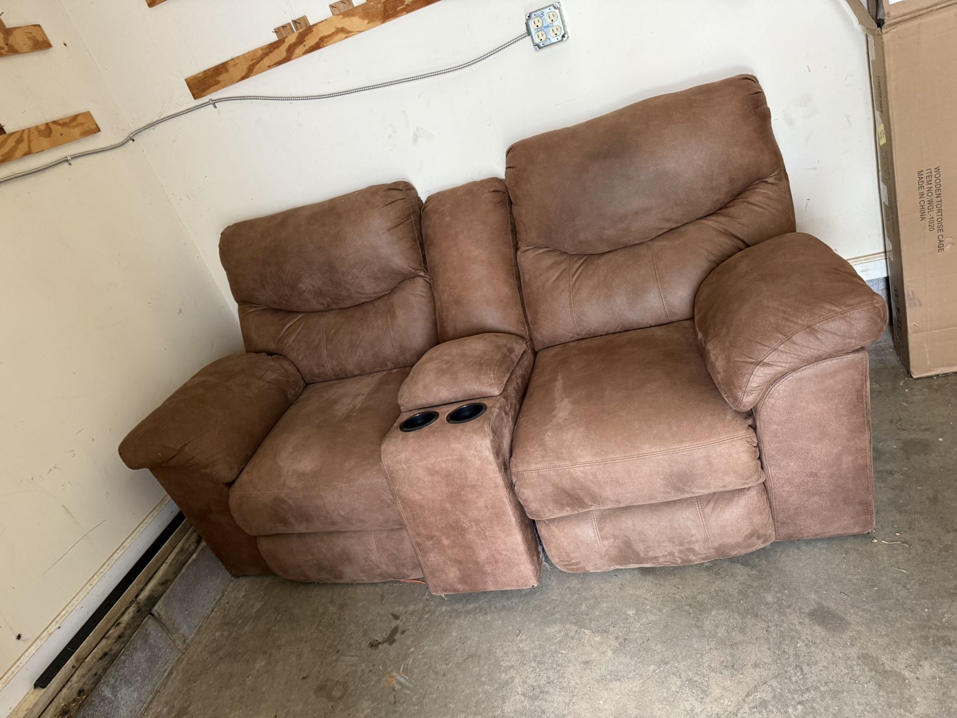 Sectioned Recliner Love Seat