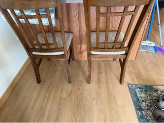 Two wooden chairs