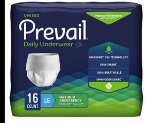 Prevail Adult Diapers or Brief Medium & Large