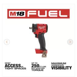 Milwaukee M18 FUEL GEN-3 18V Lithium-lon Brushless Cordless 1/2 in. Compact Impact Wrench with Friction Ring 