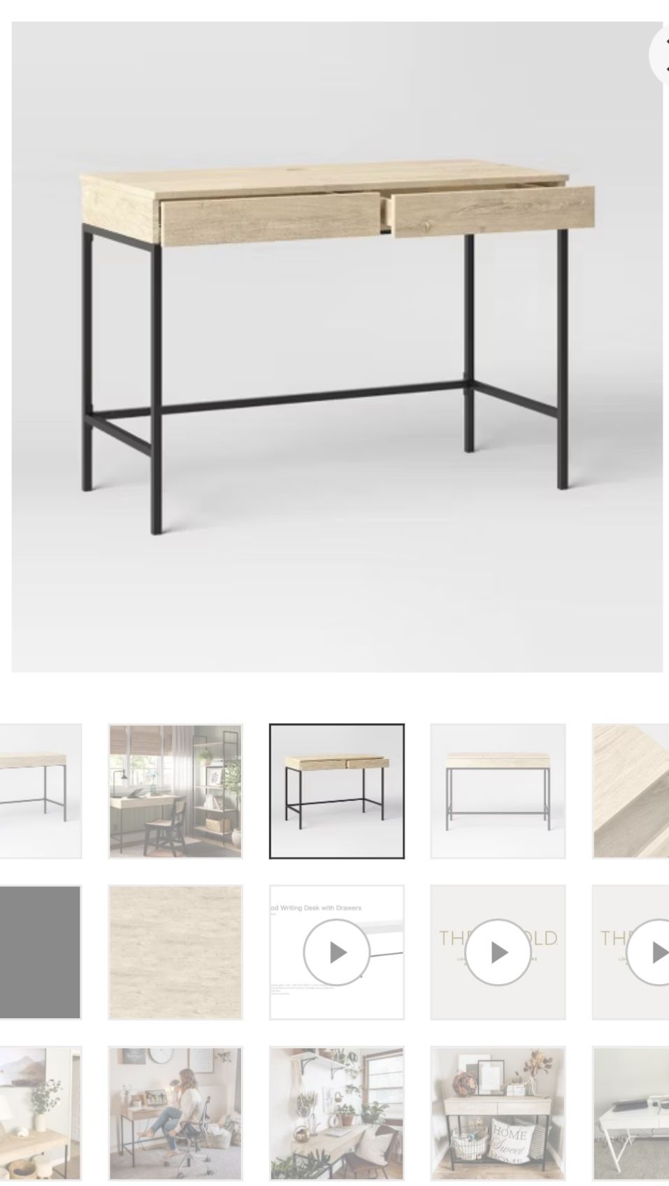 Threshold Desk with Charging Station 
