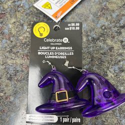 Celebrate It Light-Up Witch Hat Earrings