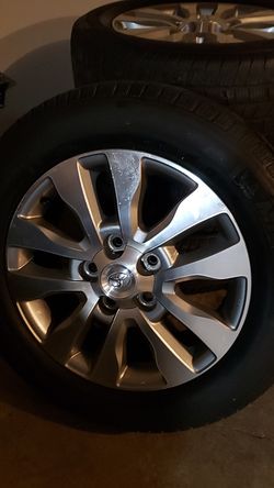 I am selling my 2012 12 the tundra wheels and tires the rim size is P275 / 55/R20
