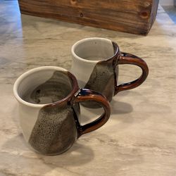 Studio Pottery Glazed Mugs - 2