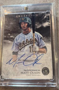Matt Olson Topps Inception Certified Autograph Card