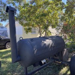 Solid Thick Steel bBQ Smoking Offset Tank 