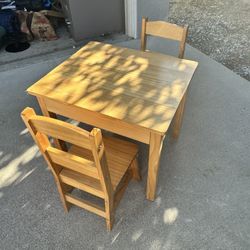 REAL WOOD Kids Table & Chair Set