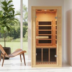1-Person Home Sauna, 32.3x27.2x59”