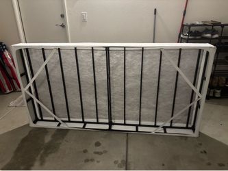 Black metal  box spring twin