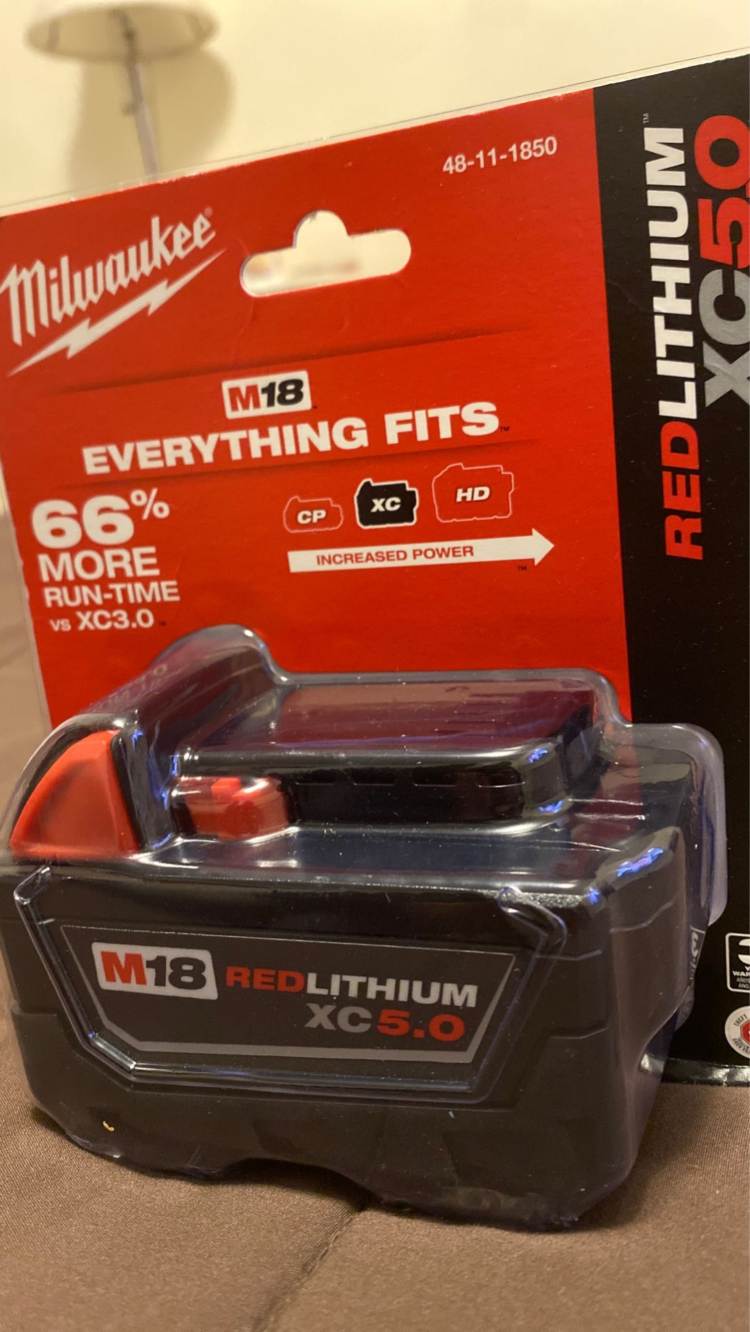 Milwaukee M18 redlithium XC 5.0