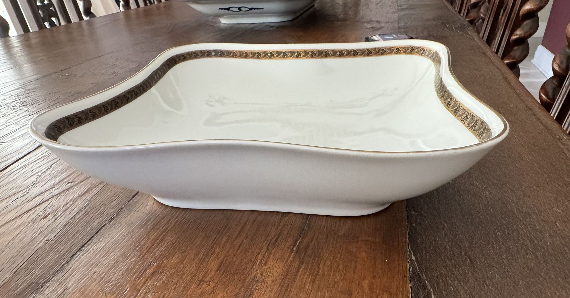 Square Vegetable Bowl Hutschenreuther Porcelain 9”