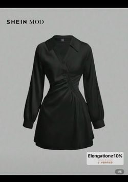 Satin Wrap Front Dress