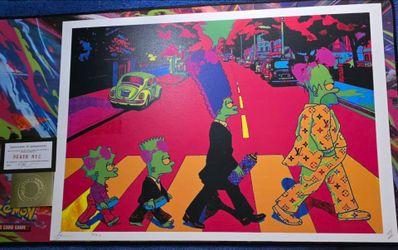 Banksy original print with the Simpsons..