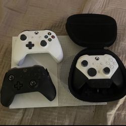 One TB Xbox One S with extra controllers 