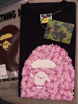 Bape Sakura black tee S M L & XL Available