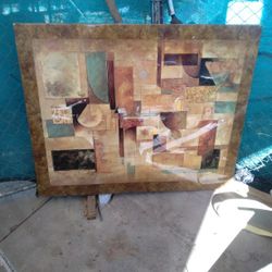Big Artwork 51 X41 In Not Perfect Condition But Good